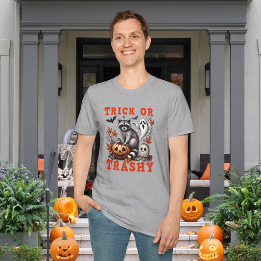 Trick or Trashy Racoon Adult T-shirt
