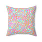 Tropical Sunset Palms Throw Pillow
