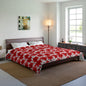 Crimson Poinsettia Sketch Comforter