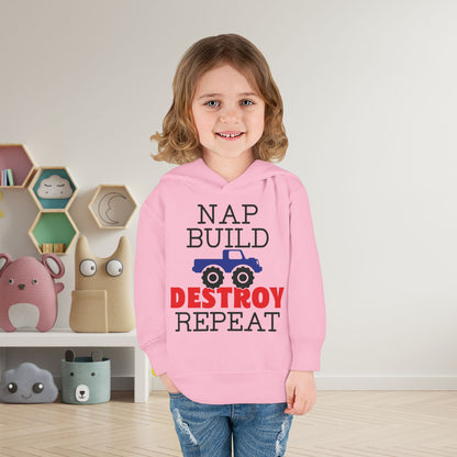 Nap Build Destroy Repeat Toddler Hoodie