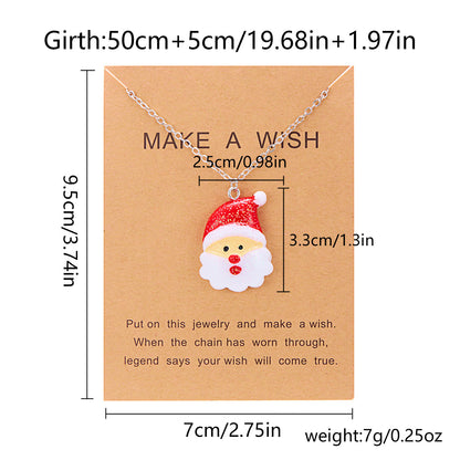 Cute Cartoon Resin Christmas Necklace Variety