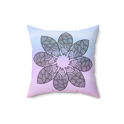 Serene Bloom Throw Pillow