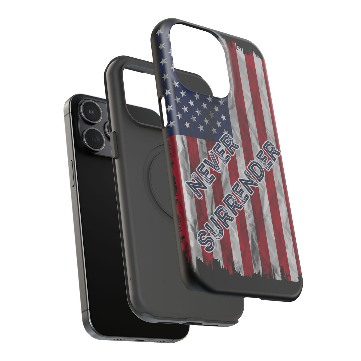 Never Surrender American Flag Impact-Resistant Cases
