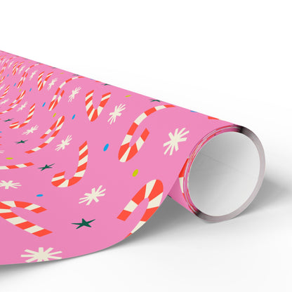 Peppermint Wishes Wrapping Paper