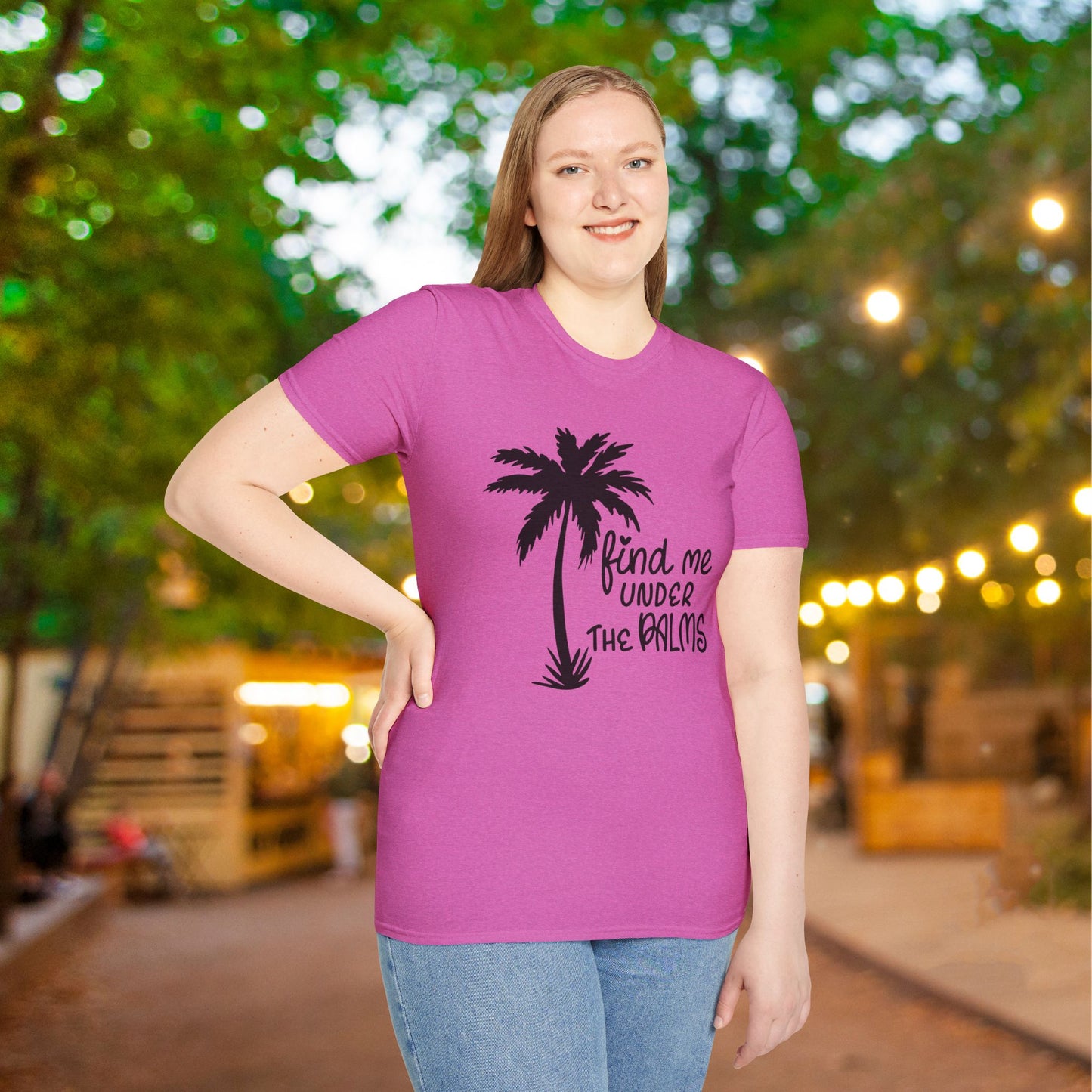 Find Me Under The Palms Adult T-shirt