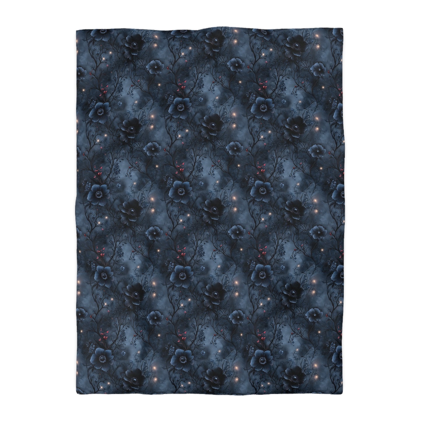 Black Roses & Vines Microfiber Duvet Cover