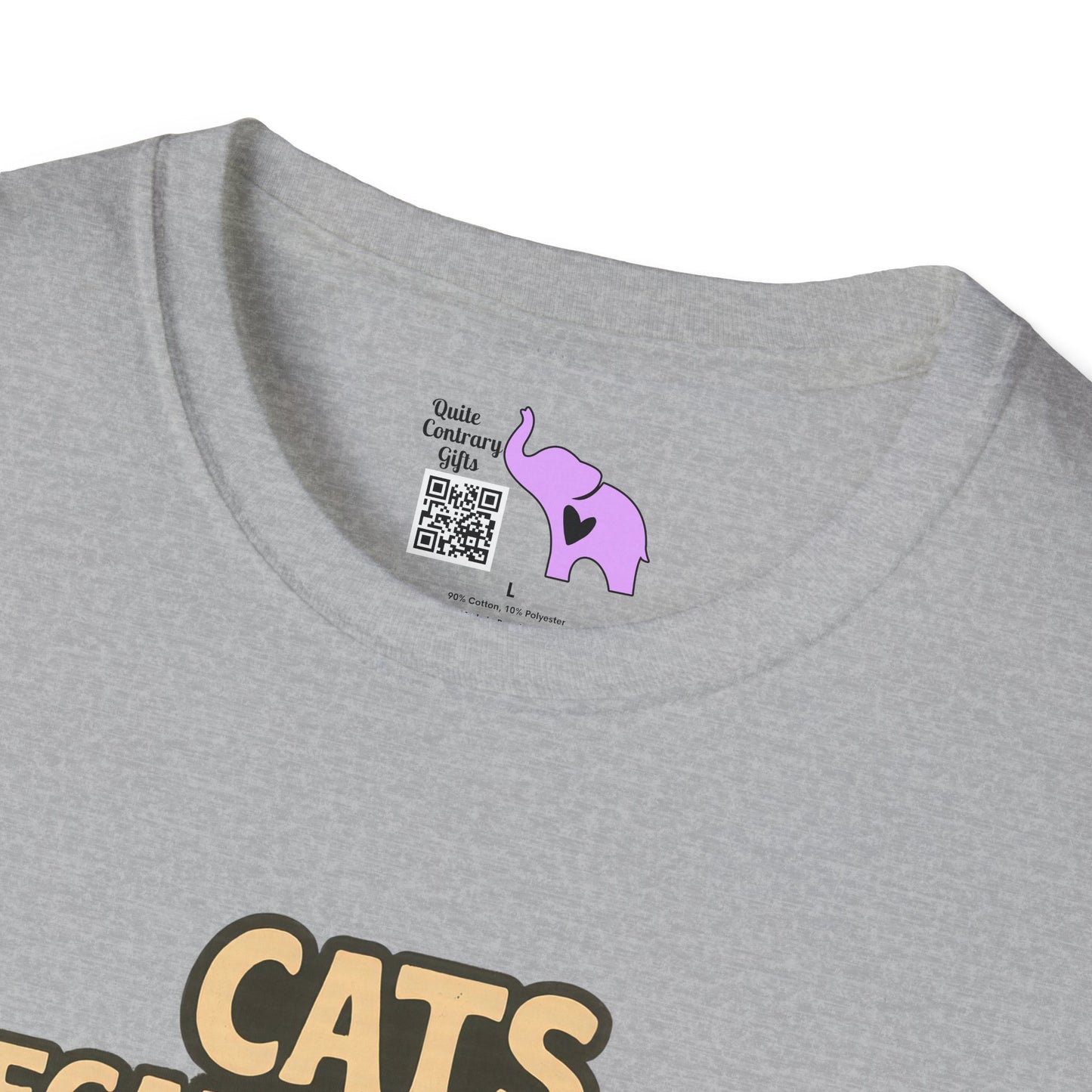 Cats, Because People Are Creepy (Halloween) Adult T-shirt