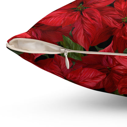 Crimson Noel Throw Pillow