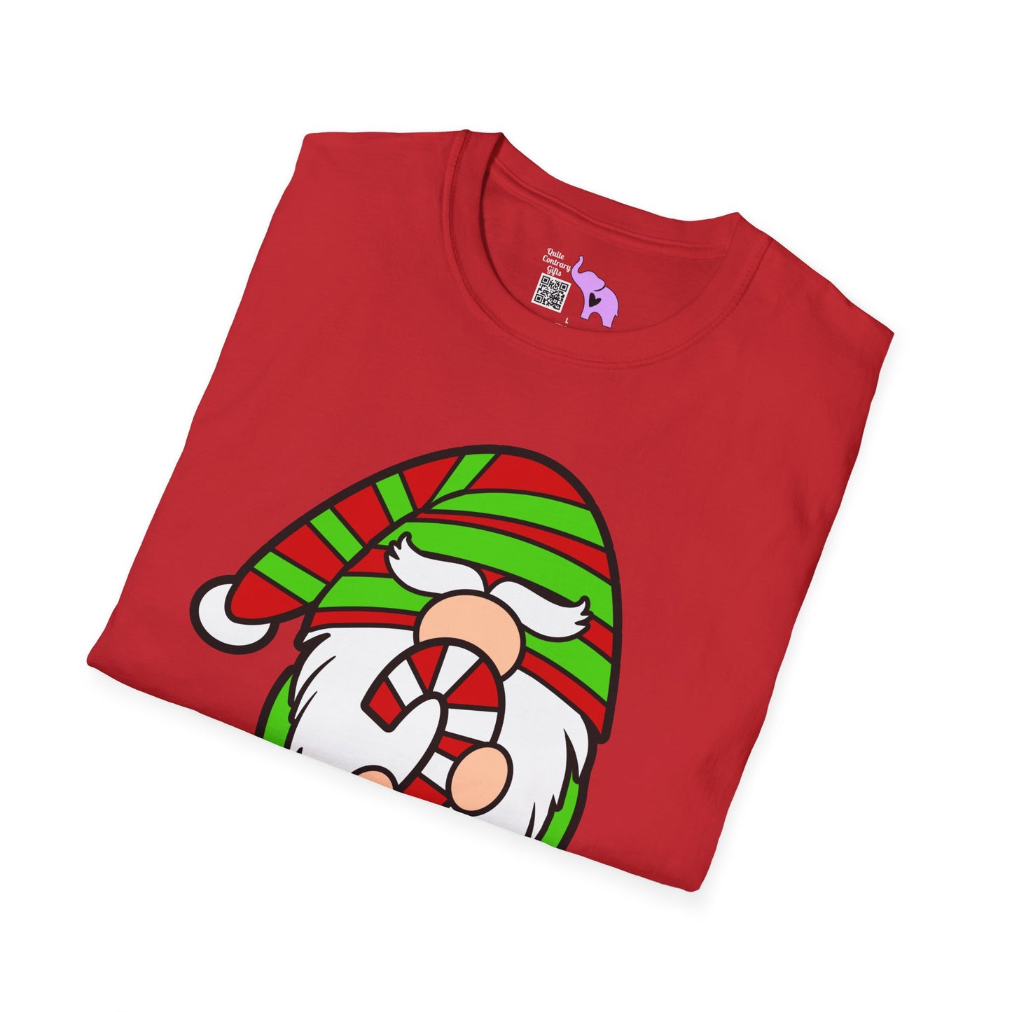 Candy Cane Crew Gnome Adult T-shirt