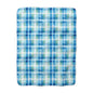 Ocean Sunset Plaid Sherpa Fleece Blanket