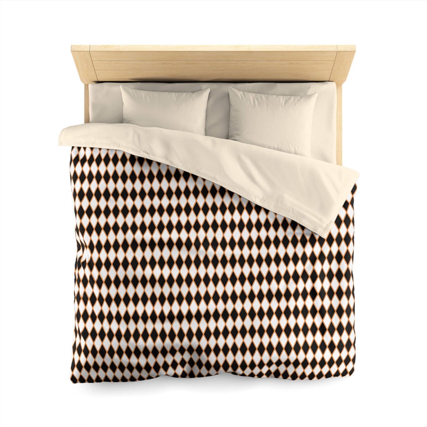 Midnight Ember Harlequin Microfiber Duvet Cover