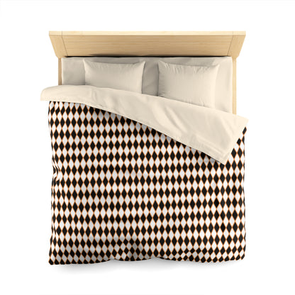 Midnight Ember Harlequin Microfiber Duvet Cover