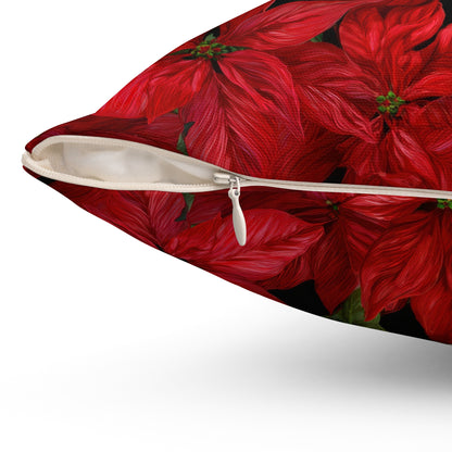 Crimson Noel Throw Pillow