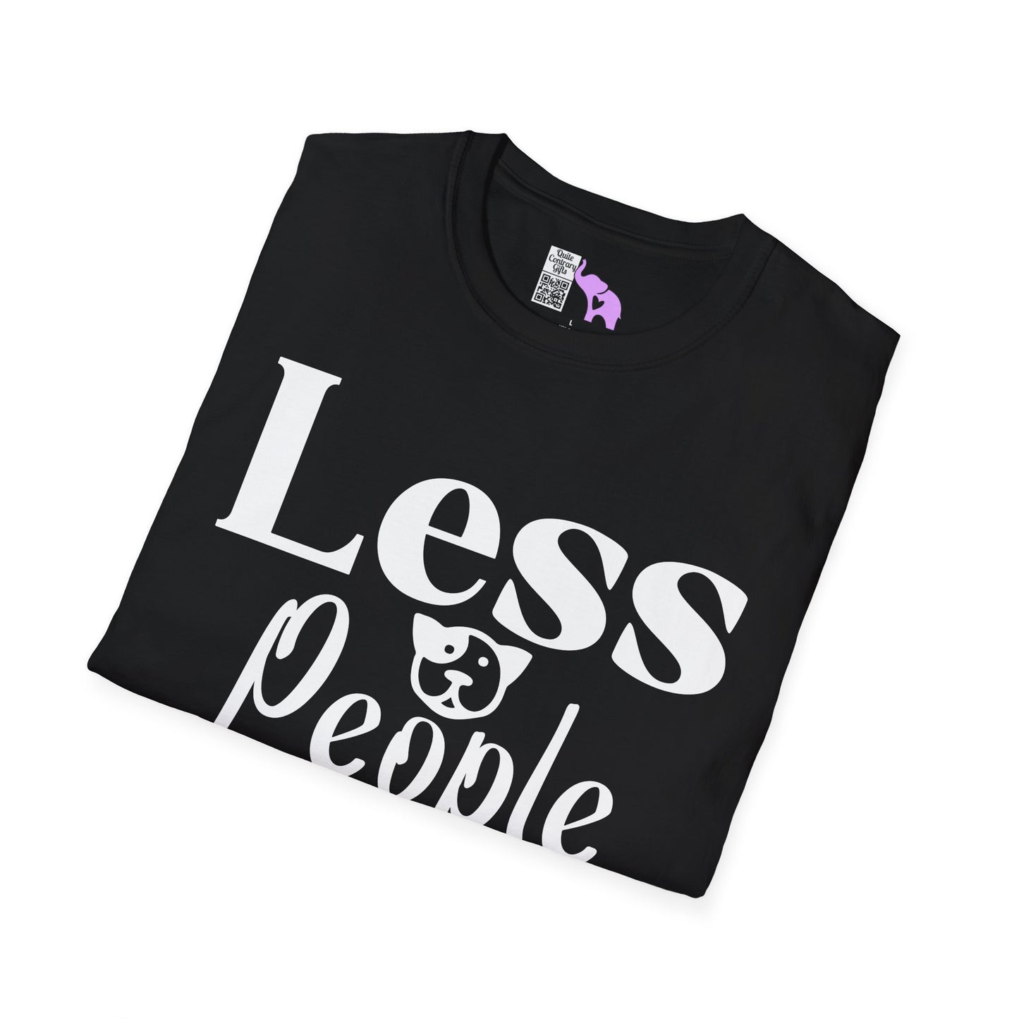 Less People More Dogs (2) Adult T-shirt