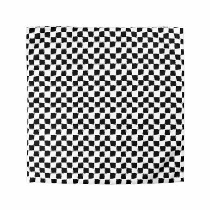 Distorted Check Microfiber Duvet Cover