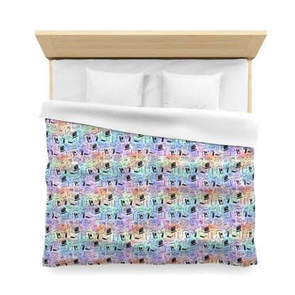 Colorful Chapters Microfiber Duvet Cover