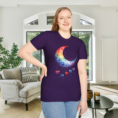 Colorfall Heart Moon Adult T-shirt