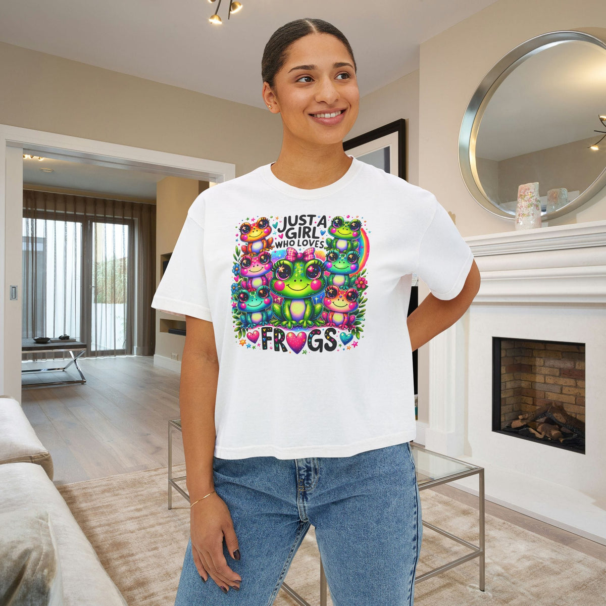 Just A Girl Who Loves Frogs Women's Boxy Tee