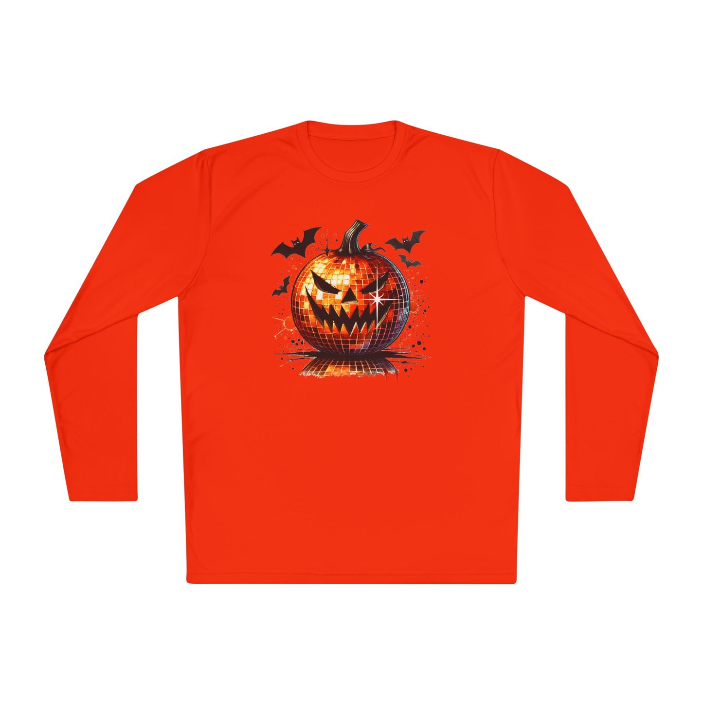 Disco Orange Pumpkin Adult Long Sleeve Tee