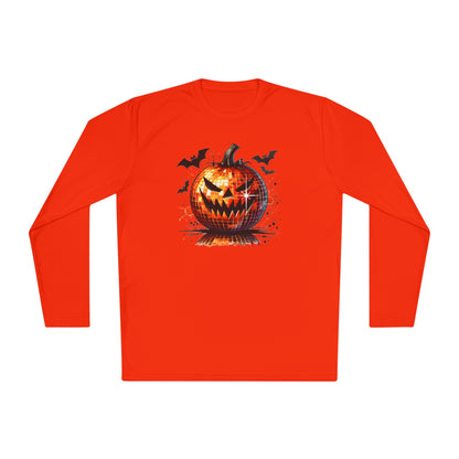 Disco Orange Pumpkin Adult Long Sleeve Tee