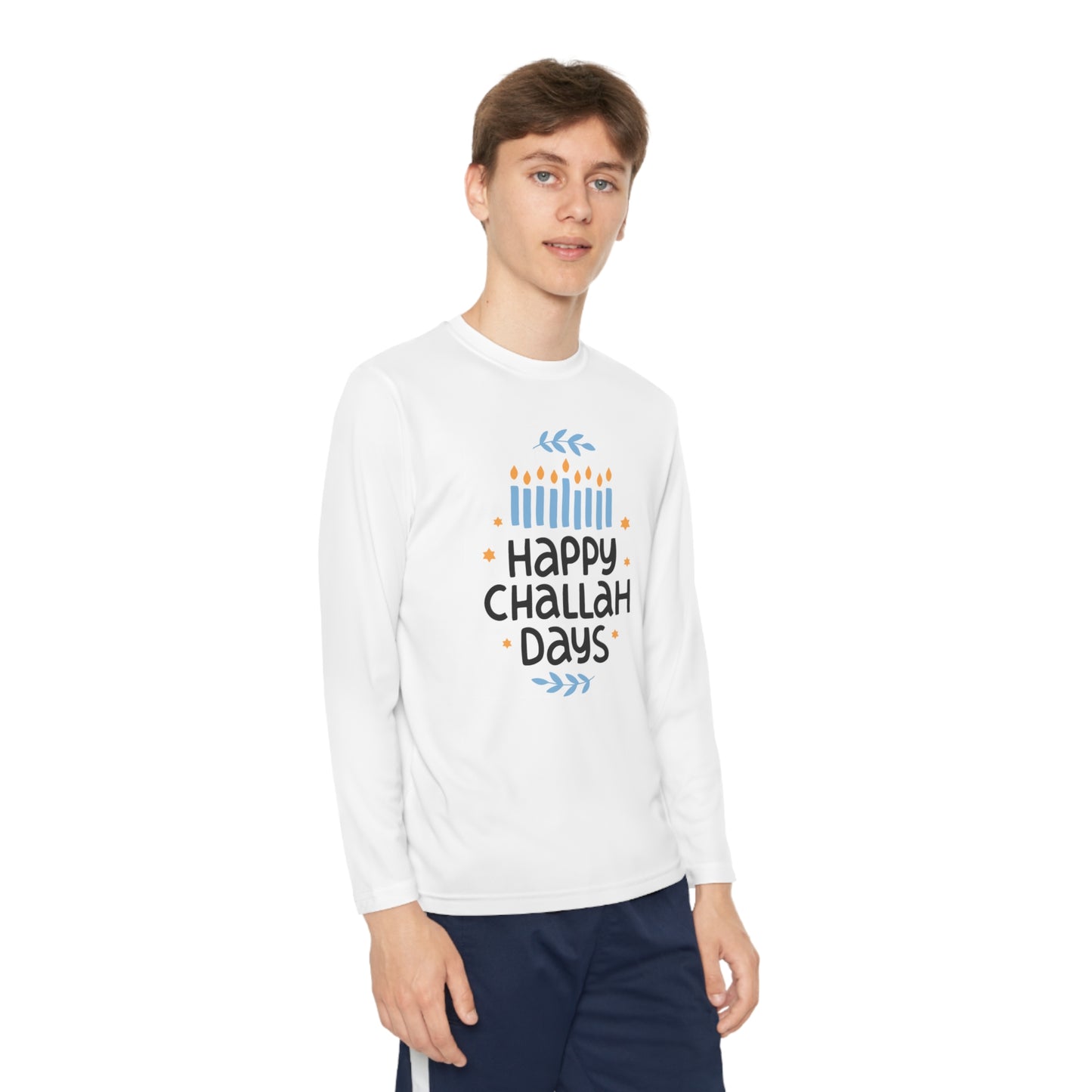 Happy Challah Days Youth Long Sleeve Tee