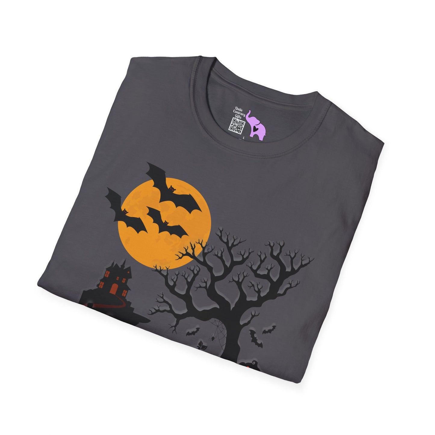 Spooky House & Graveyard Adult T-shirt