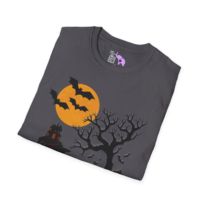 Spooky House & Graveyard Adult T-shirt