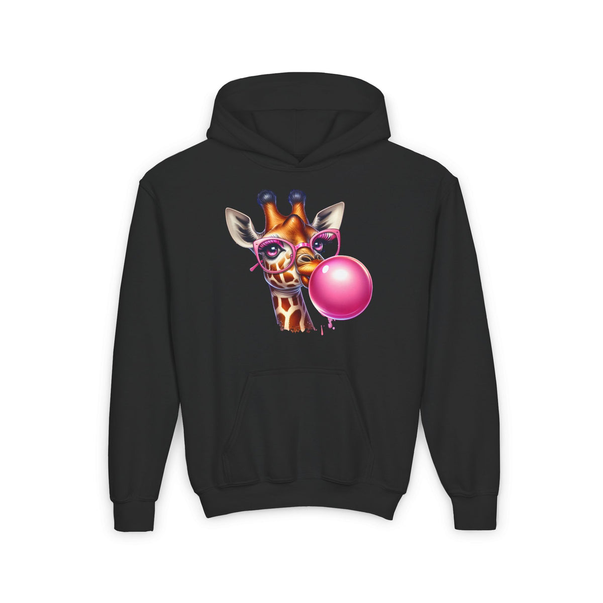 Girraffe Blowing Bubble Youth Heavy Blend Hoodie