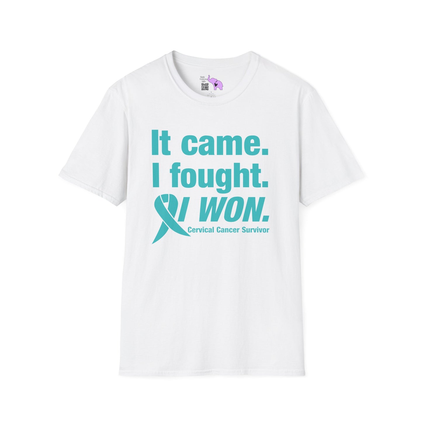 It Came I Fought I Won Cervical Cancer Survivor Adult T-shirt