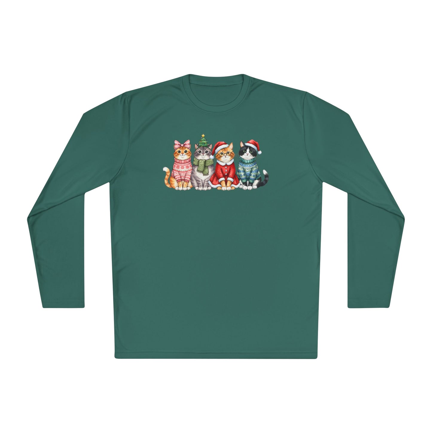 Meowy Christmas Crew Adult Long Sleeve Tee
