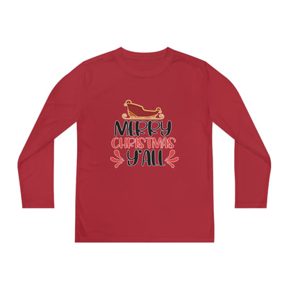 Merry Christmas Y'all Youth Long Sleeve Tee