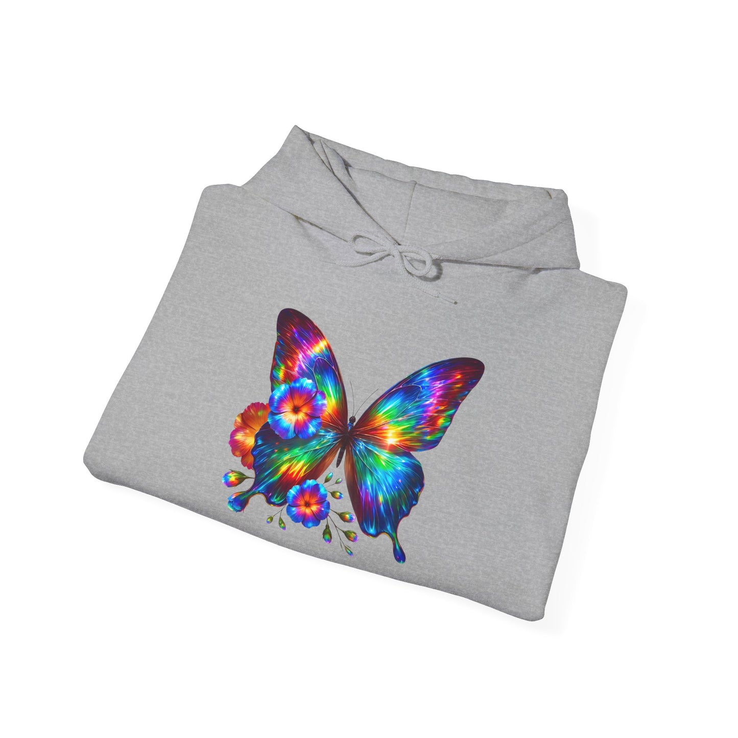 Floral Butterfly Heavy Blend™ Hooded Sweatshirt