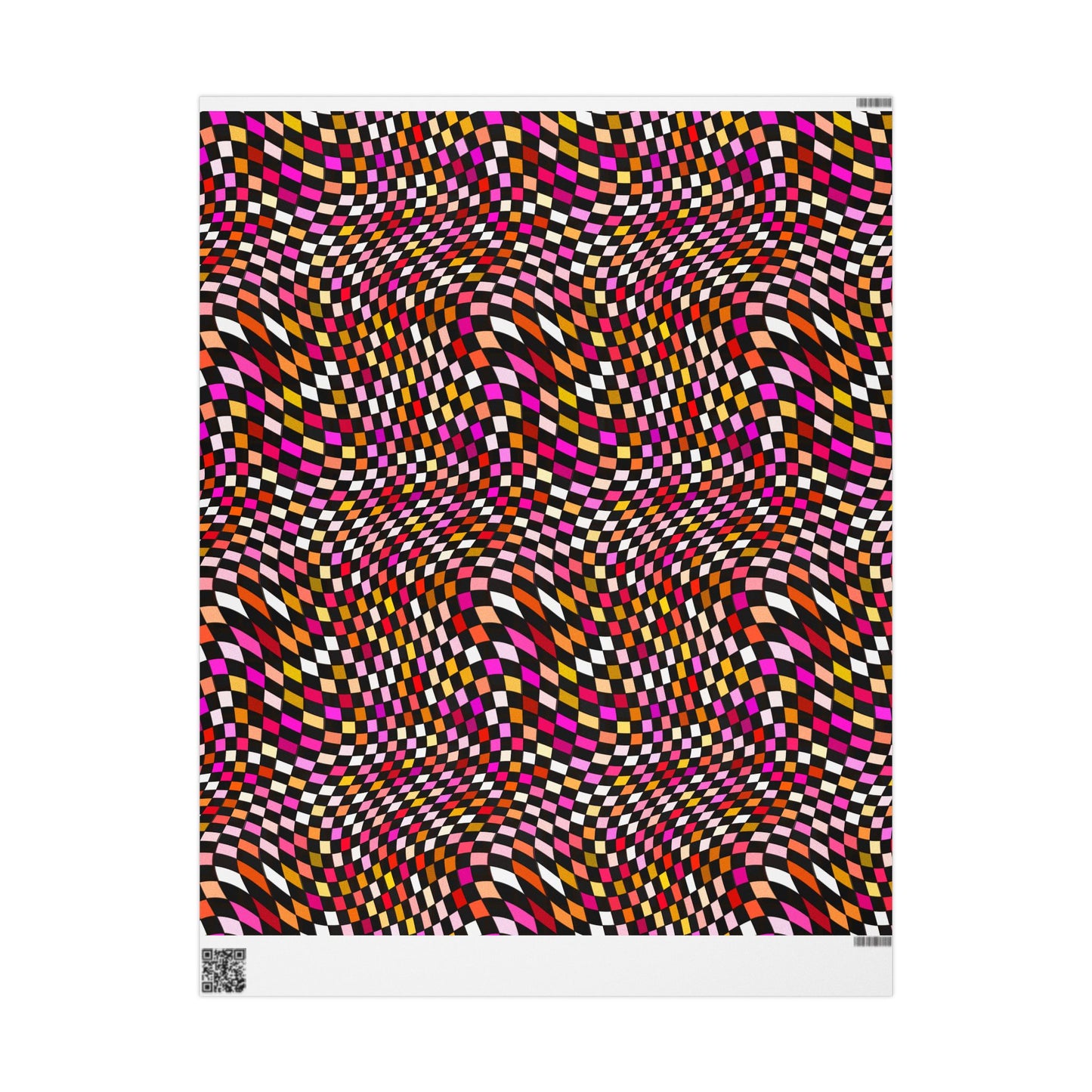 Warped Red Checkered Wrapping Paper