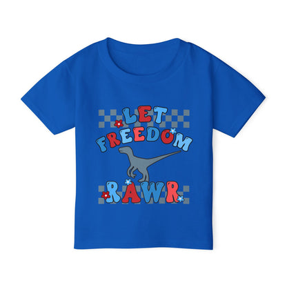 Let Freedom Rawr (Dinosaur) Heavy Cotton™ Toddler T-shirt