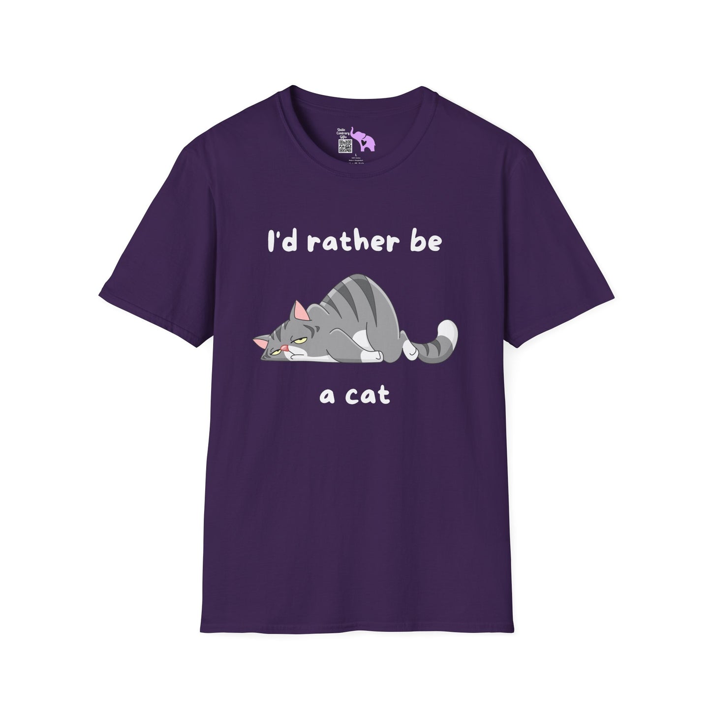 I'd Rather Be a Cat Adult T-shirt
