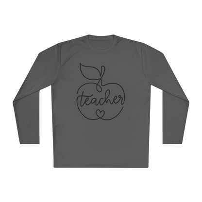Teacher w/Apple Adult Long Sleeve Tee
