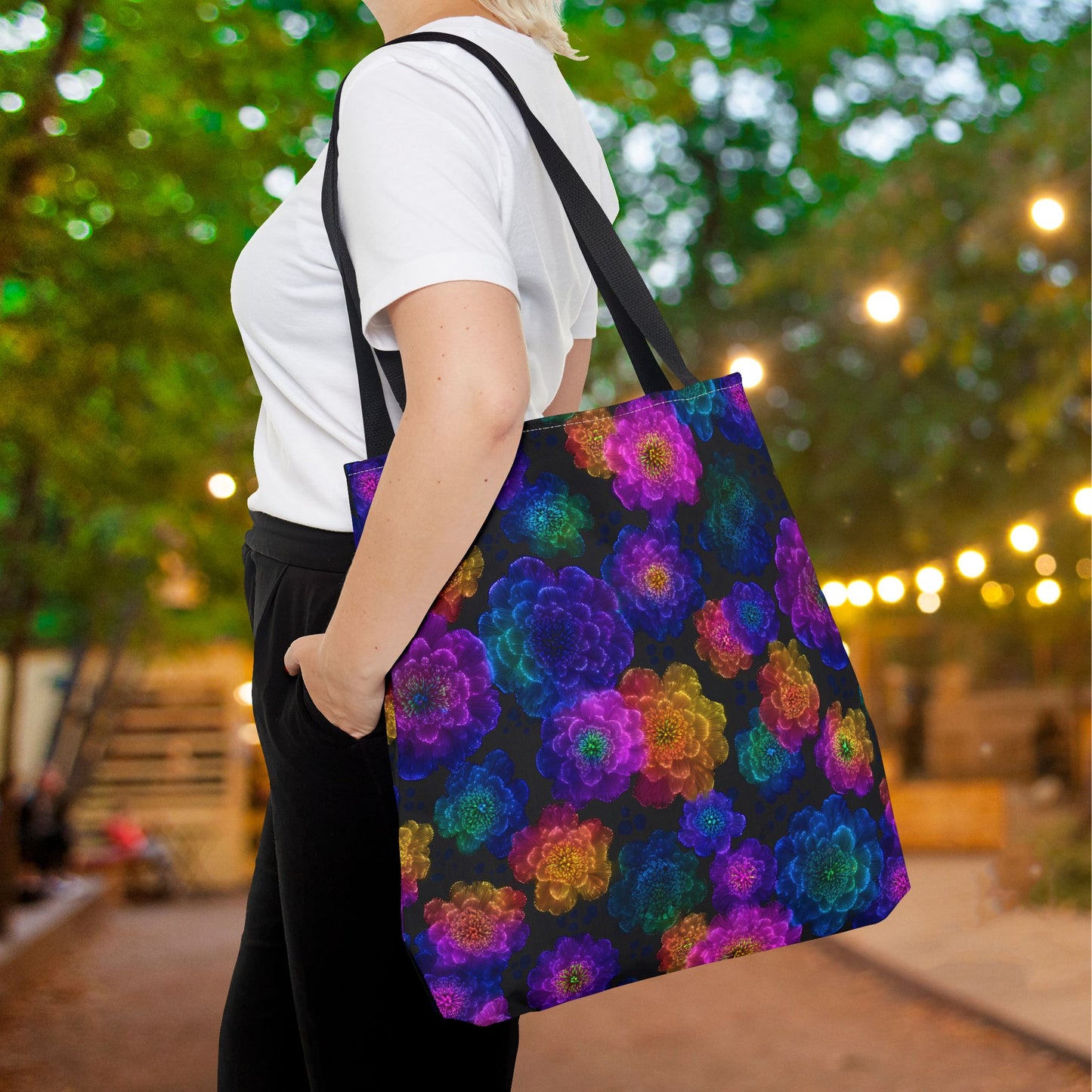 Luminous Carnations Canvas Tote Bag