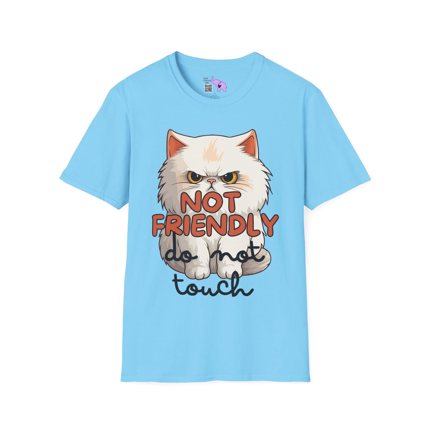 Not Friendly Do Not Touch Cat Adult T-shirt
