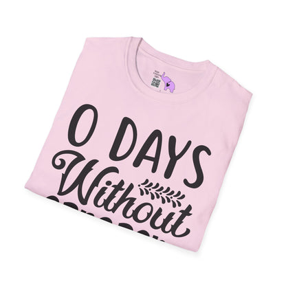 0 Days Without Sarcasm Adult T-shirt