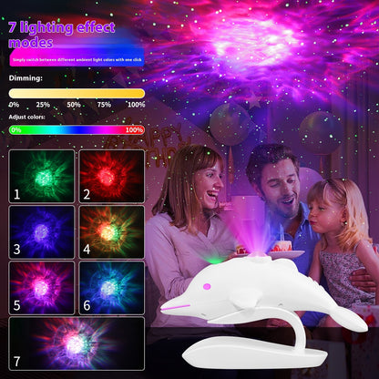 Dolphin Colorful LED Laser Projection Star Light Lamp