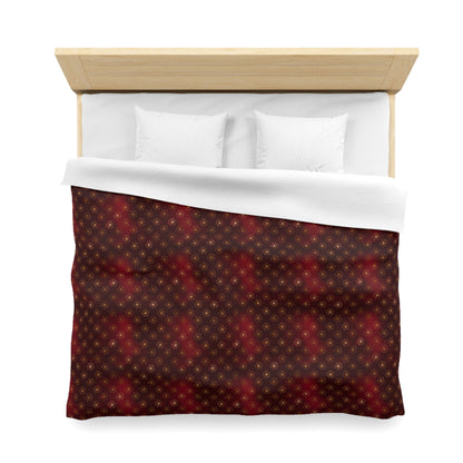 Crimson Gilded Daisies Basic Bedding Set