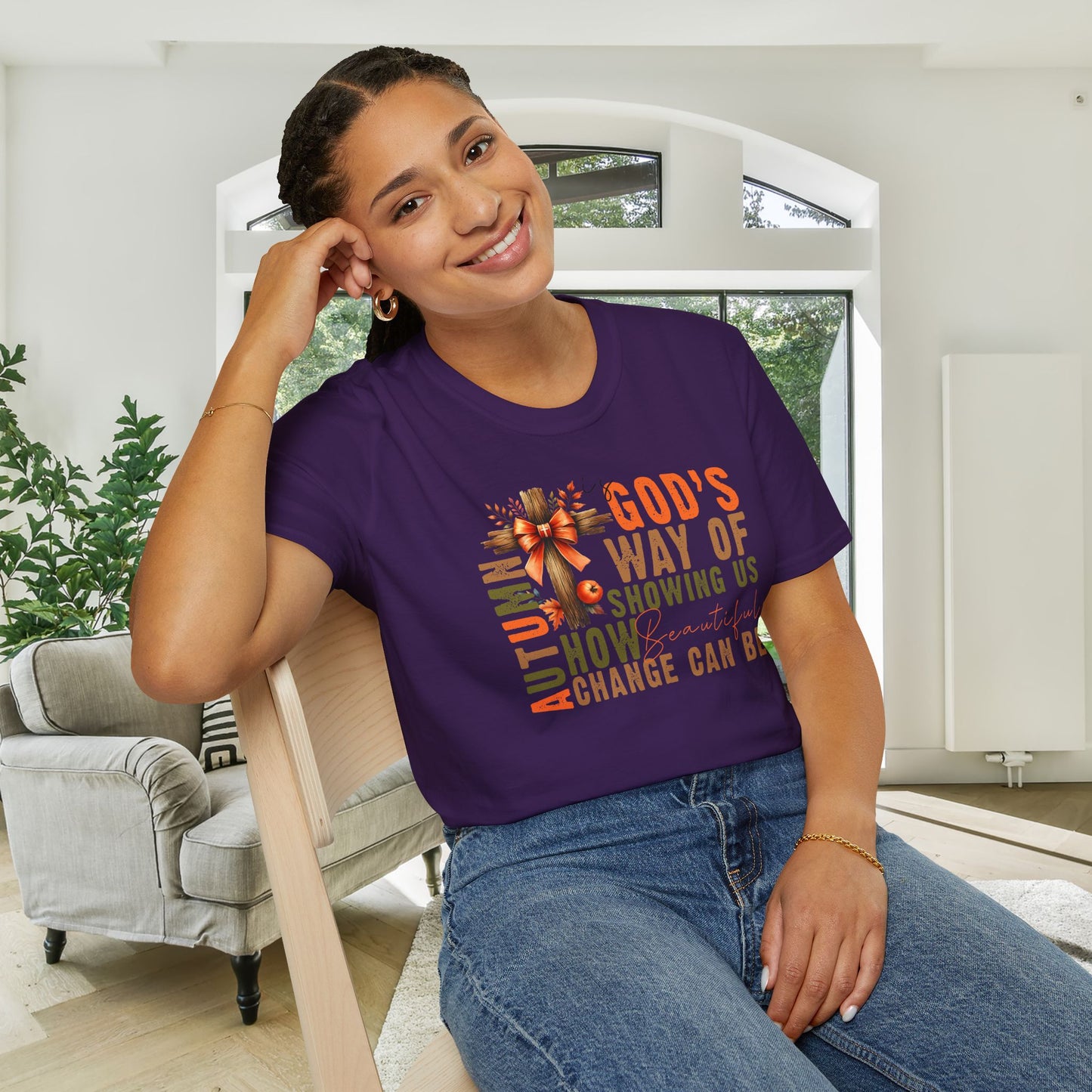 Autumn Is God's Way Of Showing Us How Beautiful Change Can Be Adult T-shirt