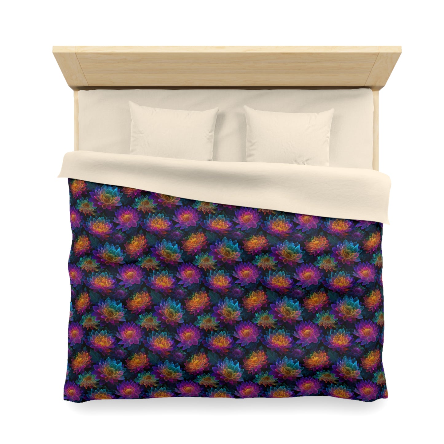 Luminous Lotus Microfiber Duvet Cover