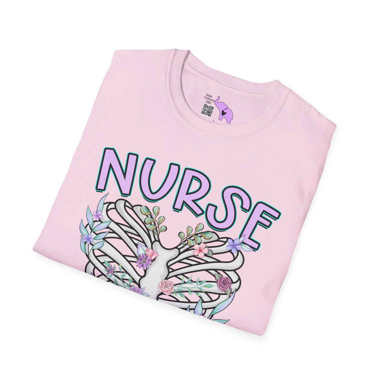 Nurse (Ribs & Flowers) Adult T-shirt