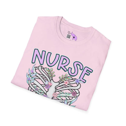 Nurse (Ribs & Flowers) Adult T-shirt