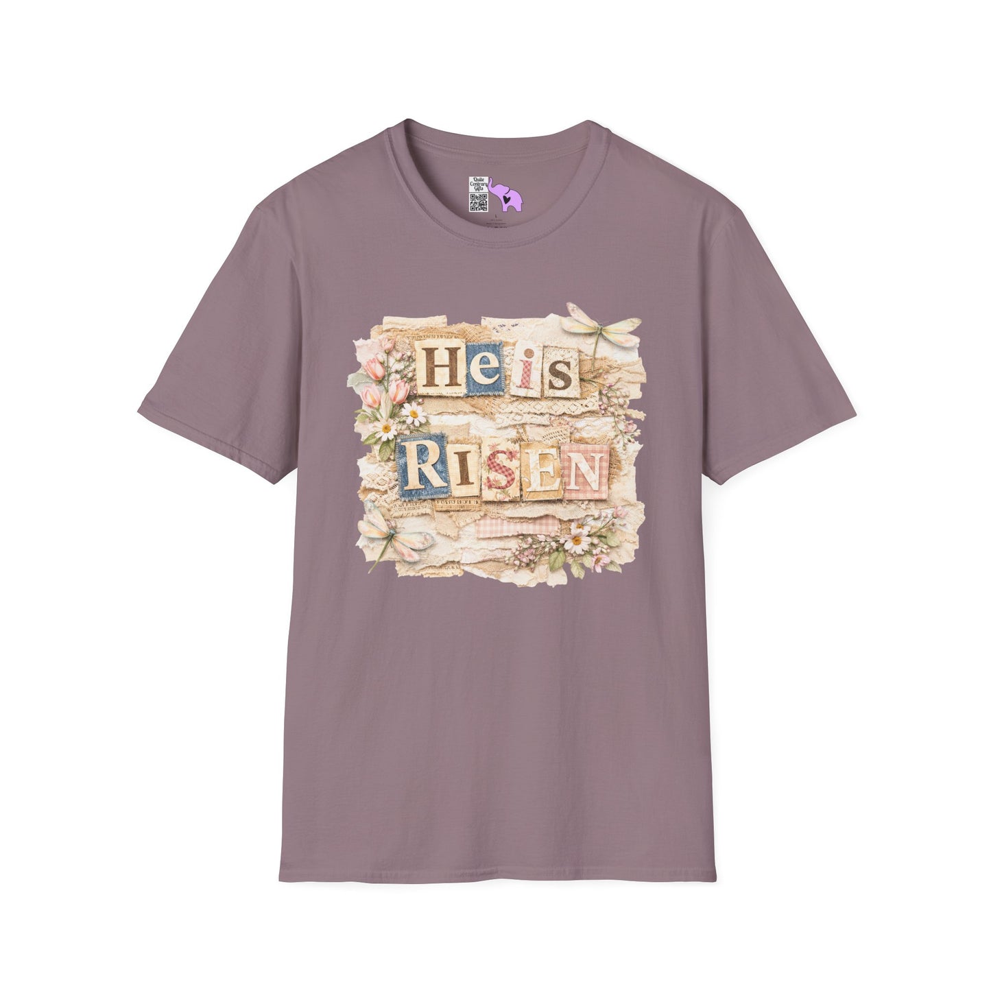 He Is Risen (Lace Collage) Adult T-shirt