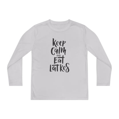 Keep Calm & Eat Latkes Youth Long Sleeve Tee