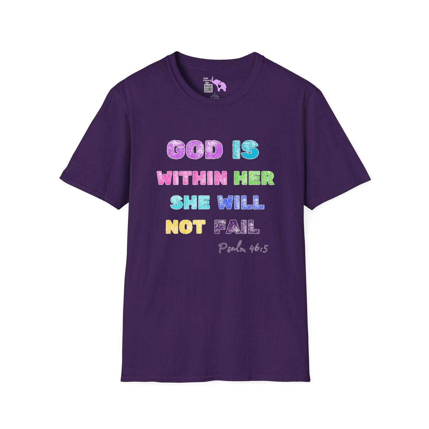 God Is Within Her She Will Not Fail Psalm 46:5 Adult T-shirt
