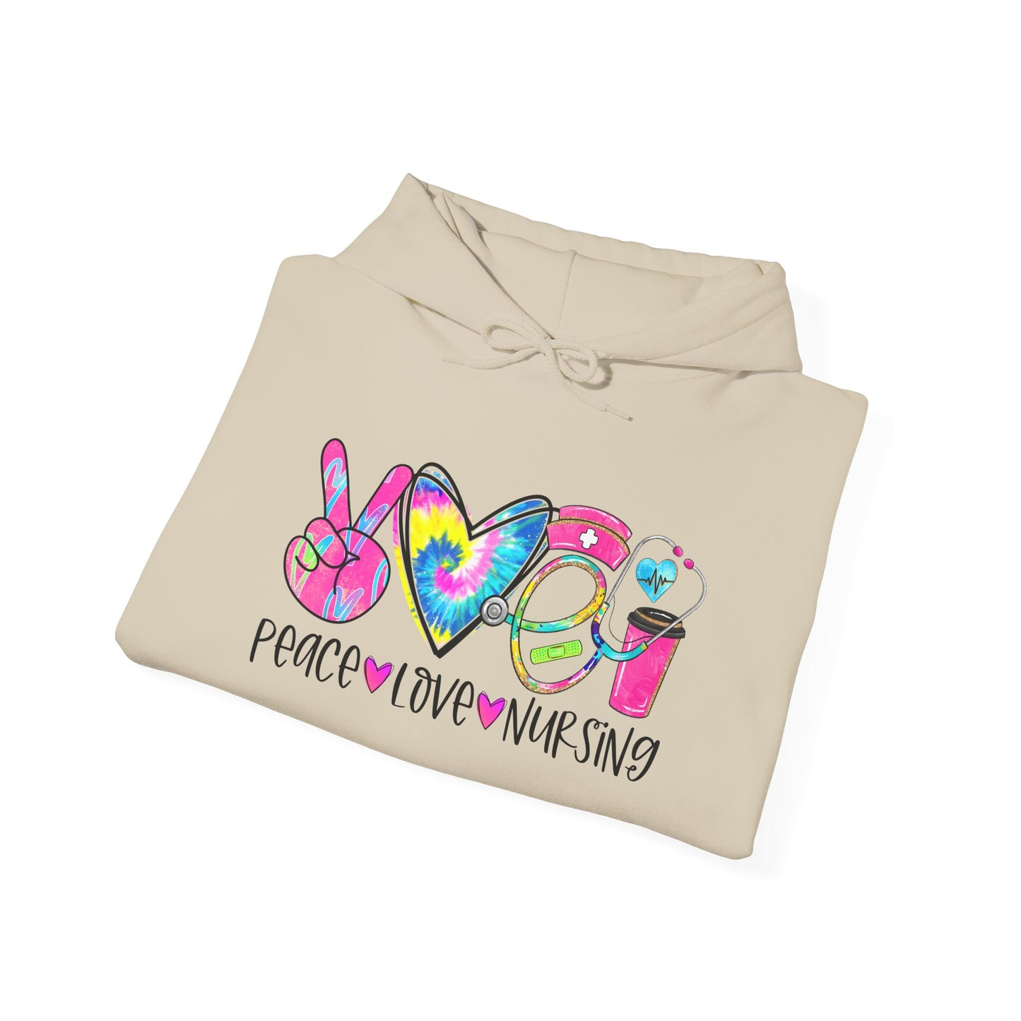 Love Peace Nursing Heavy Blend™ Hooded Sweatshirt