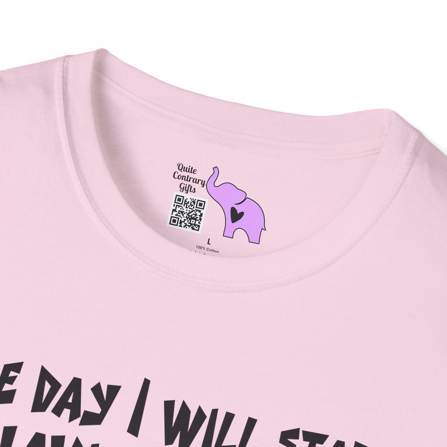 One Day I Will Start Behaving Myself... Adult T-shirt
